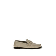 Saint Laurent Beige Calf Leather Slip-On Loafers