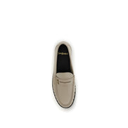 Saint Laurent Beige Calf Leather Slip-On Loafers