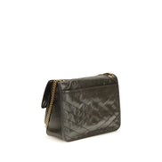 Saint Laurent Bicolor Calf Leather Bos Taurus Shoulder Bag