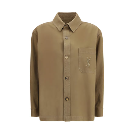 Saint Laurent Bicolor Cotton Denim Jacket