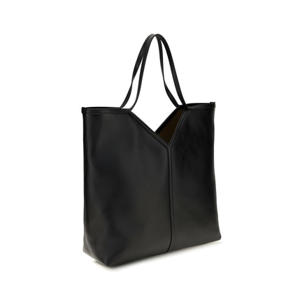 Saint Laurent Black Calf Leather Tote Bag
