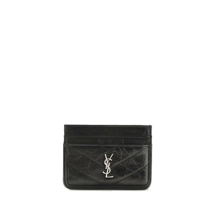 Saint Laurent Black Calf Leather Card Holder