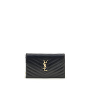 Saint Laurent Black Calf Leather Wallet