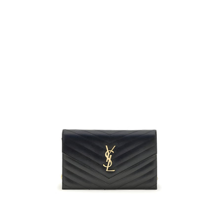 Saint Laurent Black Calf Leather Wallet