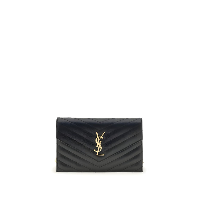 Saint Laurent Black Calf Leather Wallet