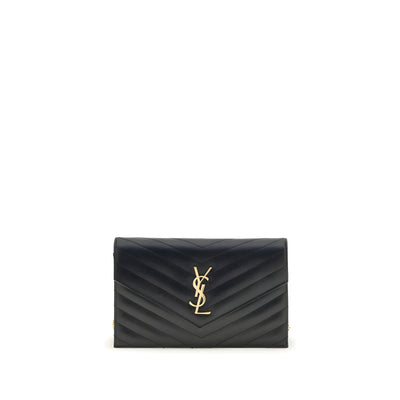Saint Laurent Black Calf Leather Wallet