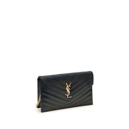 Saint Laurent Black Calf Leather Wallet
