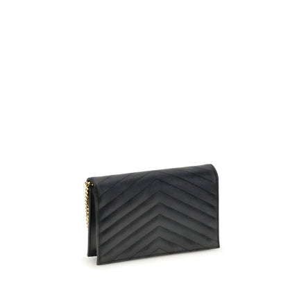 Saint Laurent Black Calf Leather Wallet