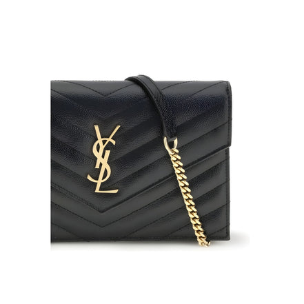 Saint Laurent Black Calf Leather Wallet