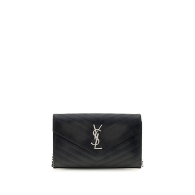 Saint Laurent Black Leather Wallet