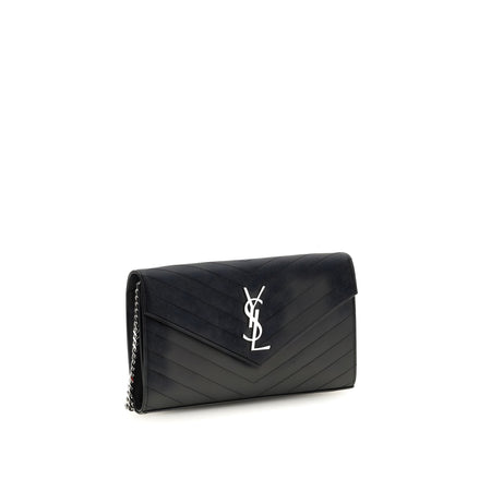 Saint Laurent Black Leather Wallet