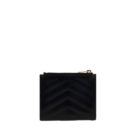Saint Laurent Black Calf Leather Wallet
