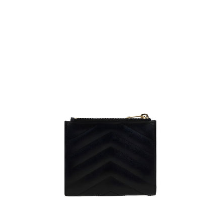 Saint Laurent Black Calf Leather Wallet