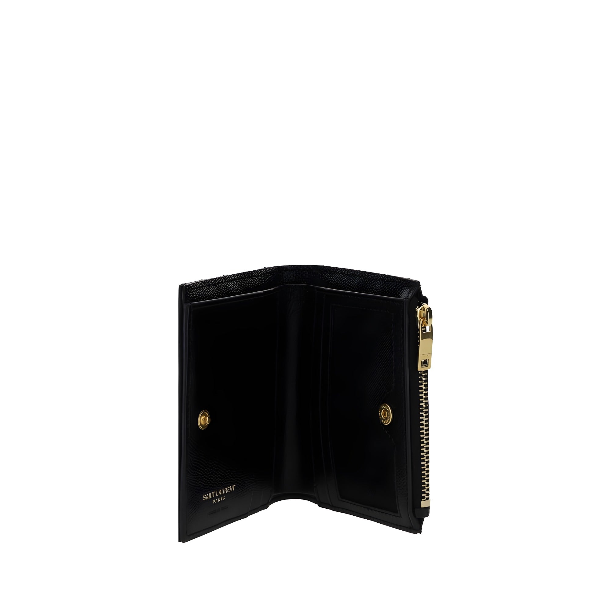 Saint Laurent Black Calf Leather Wallet