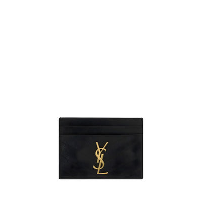 Saint Laurent Black Calf Leather Bos Taurus Wallet