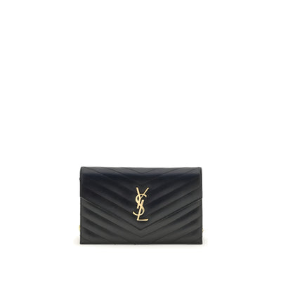 Saint Laurent Black Leather Shoulder Bag