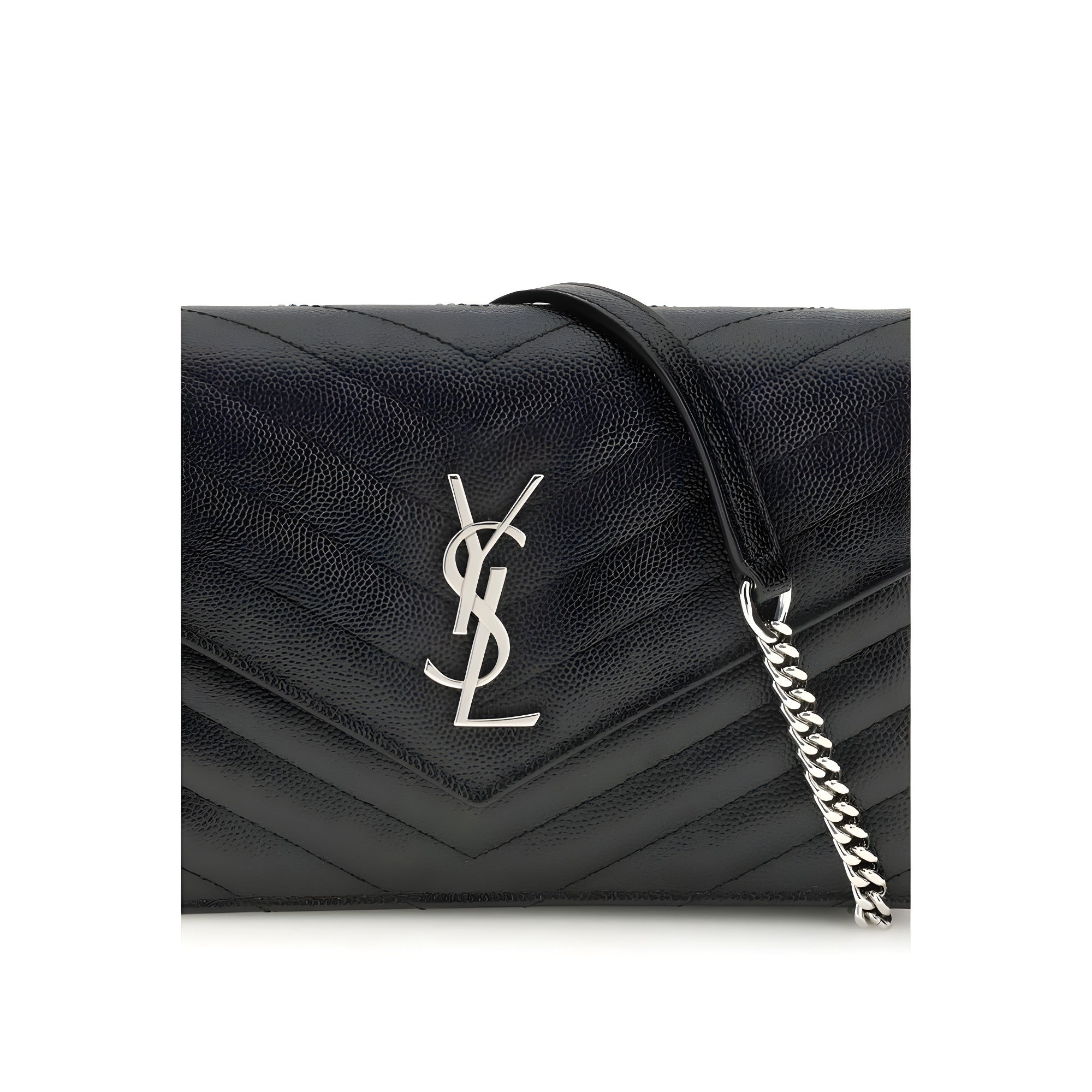 Saint Laurent Black Calf Leather Wallet