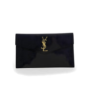 Saint Laurent Black Calf Leather Clutch Bag