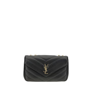Saint Laurent Black Calf Leather Shoulder Bag