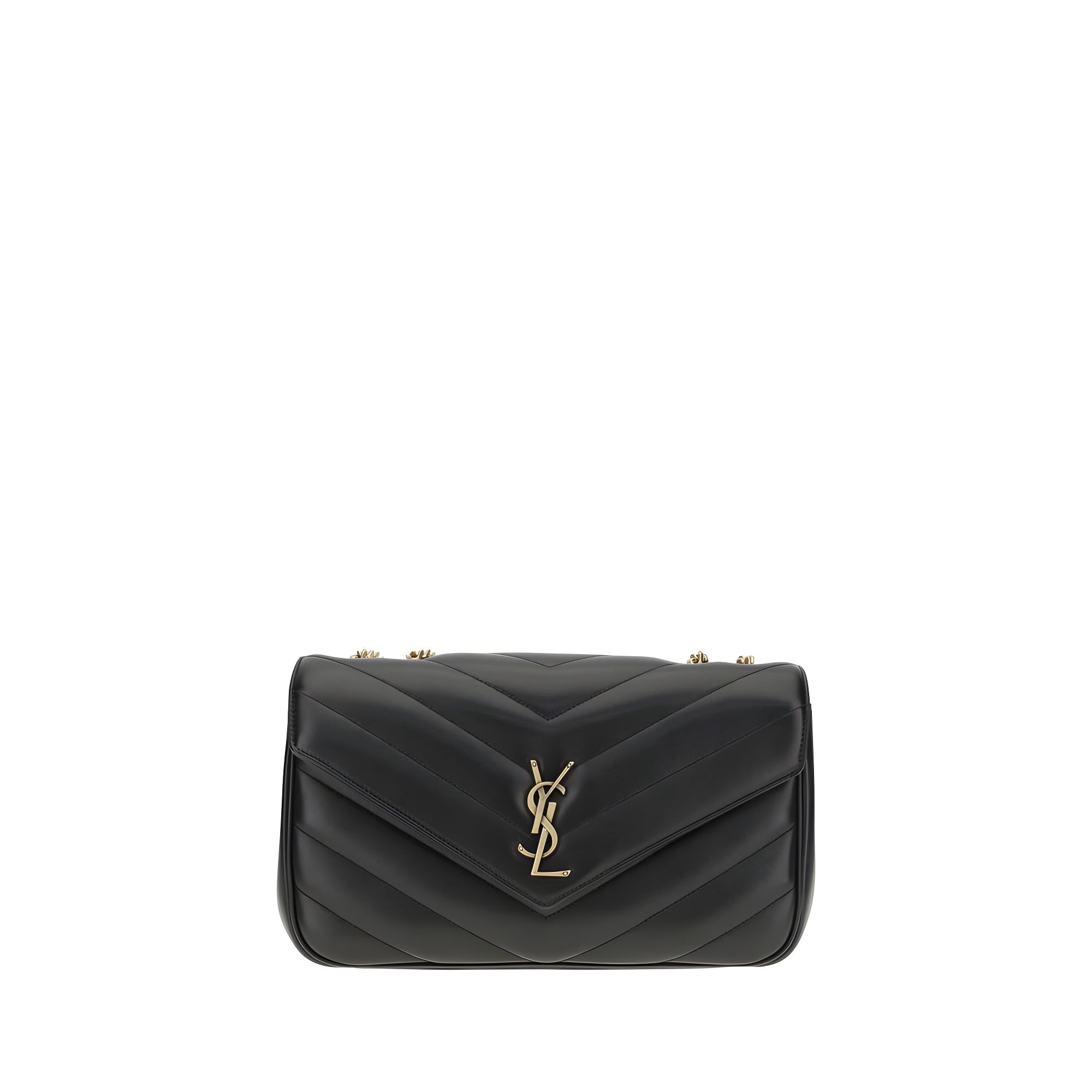 Saint Laurent Black Calf Leather Shoulder Bag