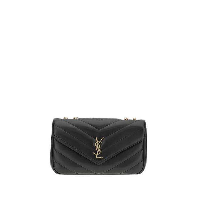 Saint Laurent Black Calf Leather Shoulder Bag