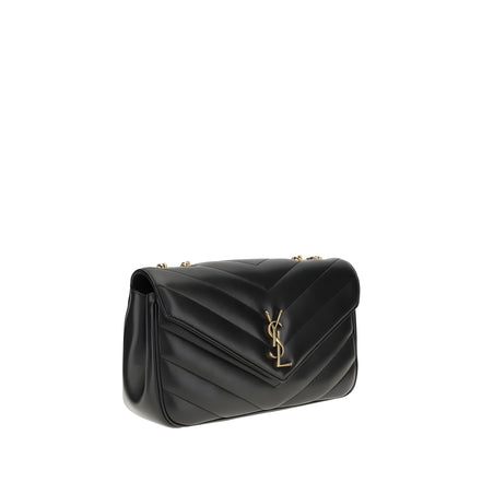 Saint Laurent Black Calf Leather Shoulder Bag