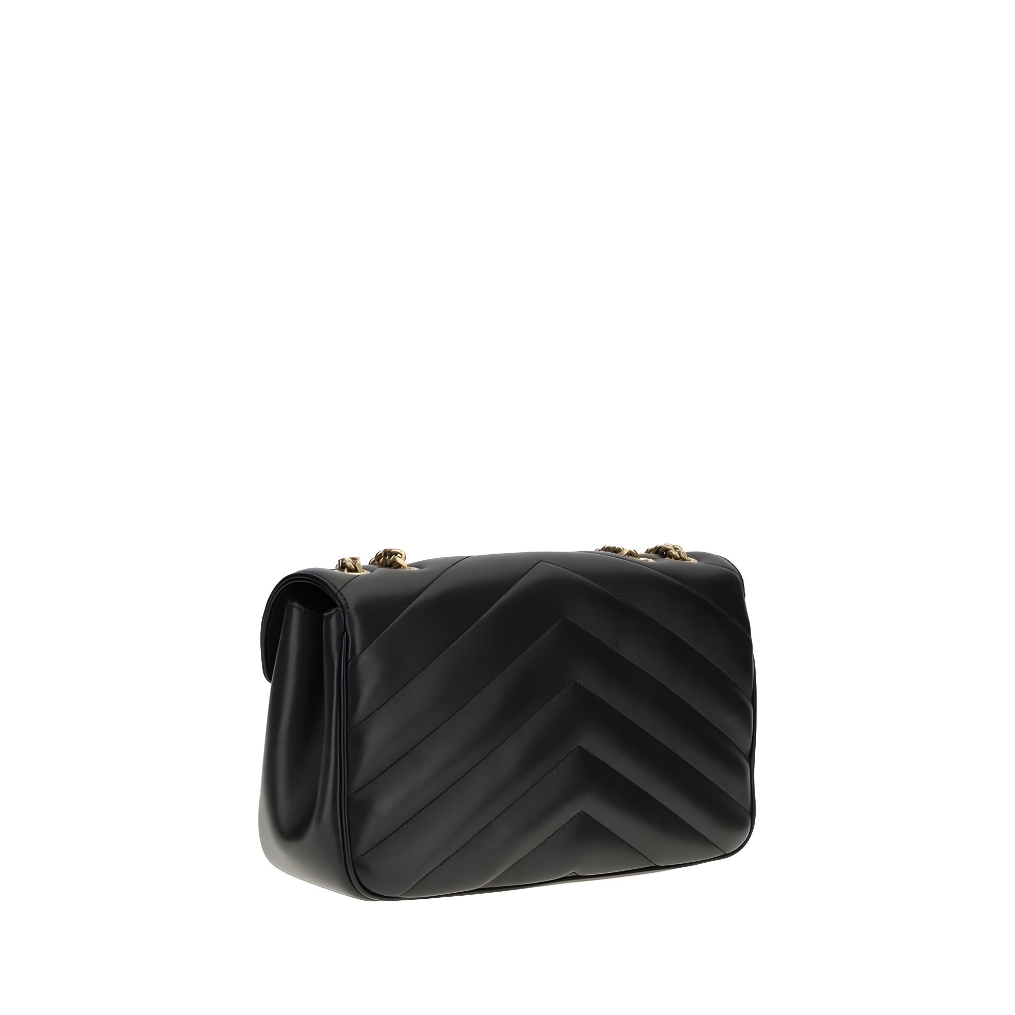 Saint Laurent Black Calf Leather Shoulder Bag