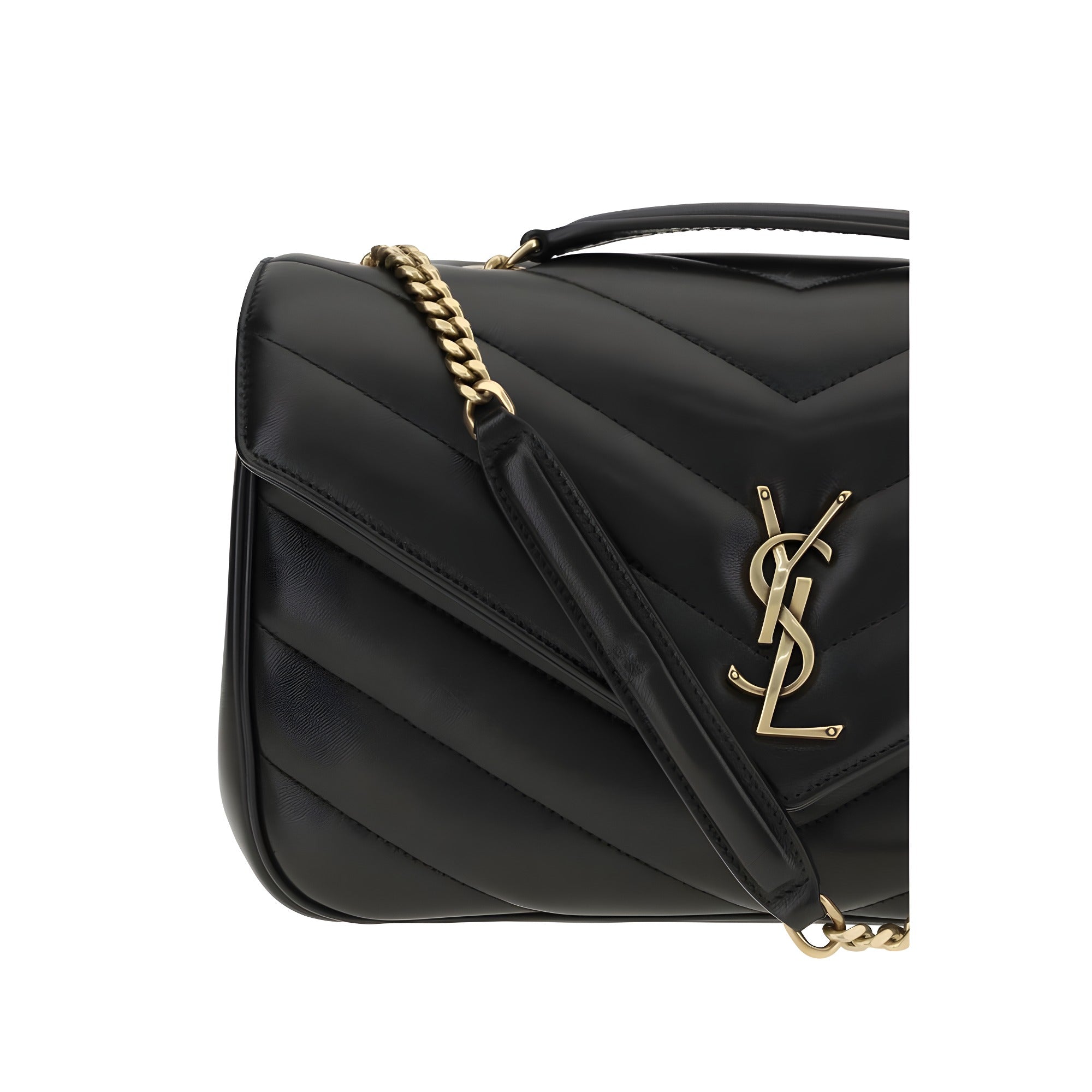 Saint Laurent Black Calf Leather Shoulder Bag