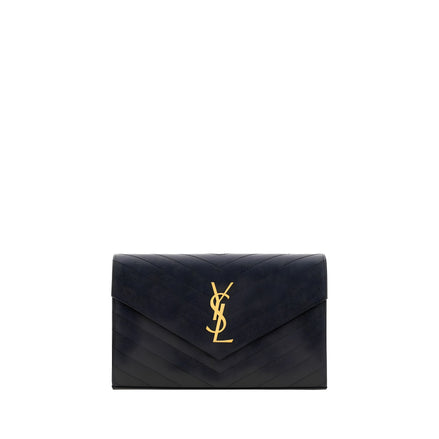 Saint Laurent Black Calf Leather Shoulder Bag
