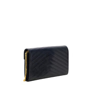 Saint Laurent Black Calf Leather Shoulder Bag
