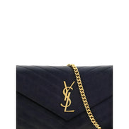 Saint Laurent Black Calf Leather Shoulder Bag
