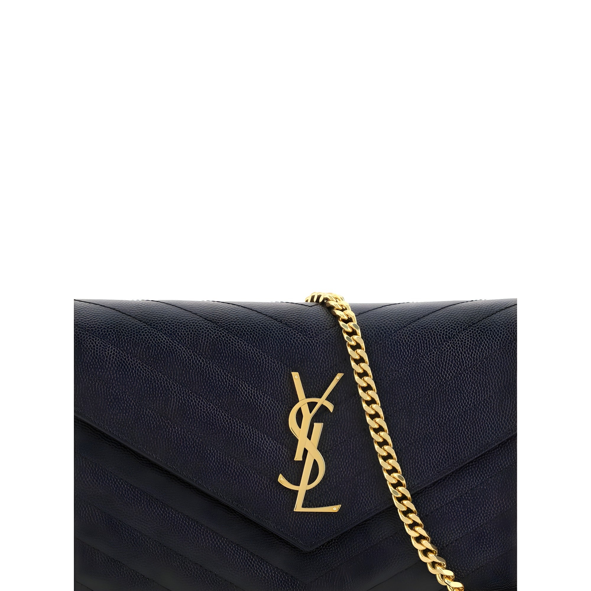 Saint Laurent Black Calf Leather Shoulder Bag