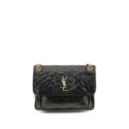 Saint Laurent Black Calf Leather Shoulder Bag