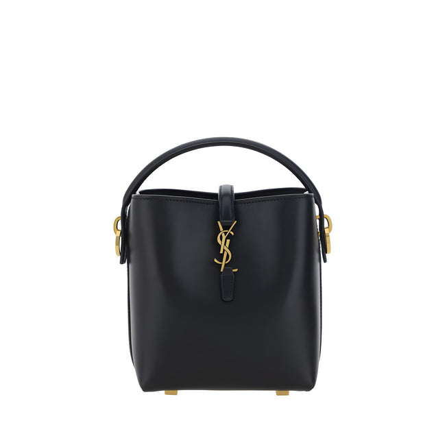 Saint Laurent Black Calf Leather Shoulder Bag
