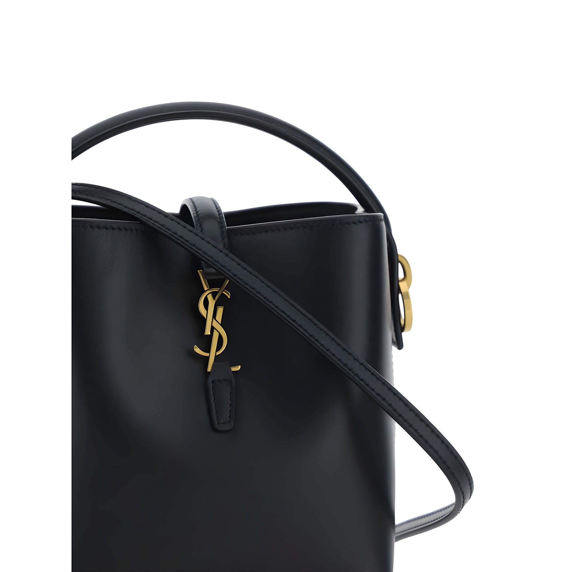 Saint Laurent Black Calf Leather Shoulder Bag