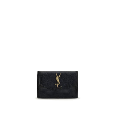 Saint Laurent Black Calf Leather Wallet