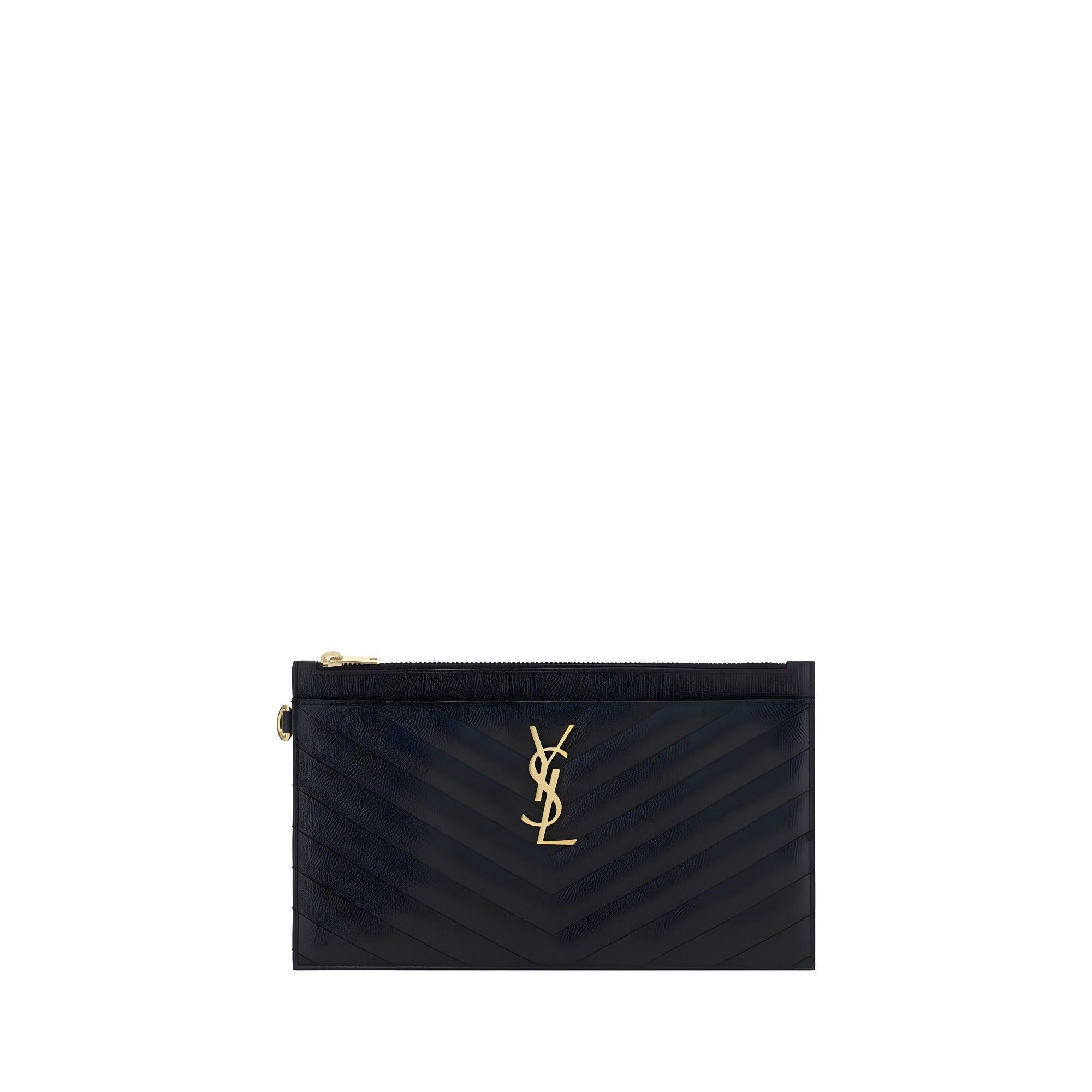 Saint Laurent Black Calf Leather Wallet