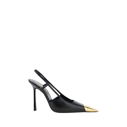 Saint Laurent Black Lambskin High Heel Pumps