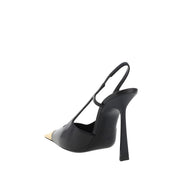 Saint Laurent Black Lambskin High Heel Pumps