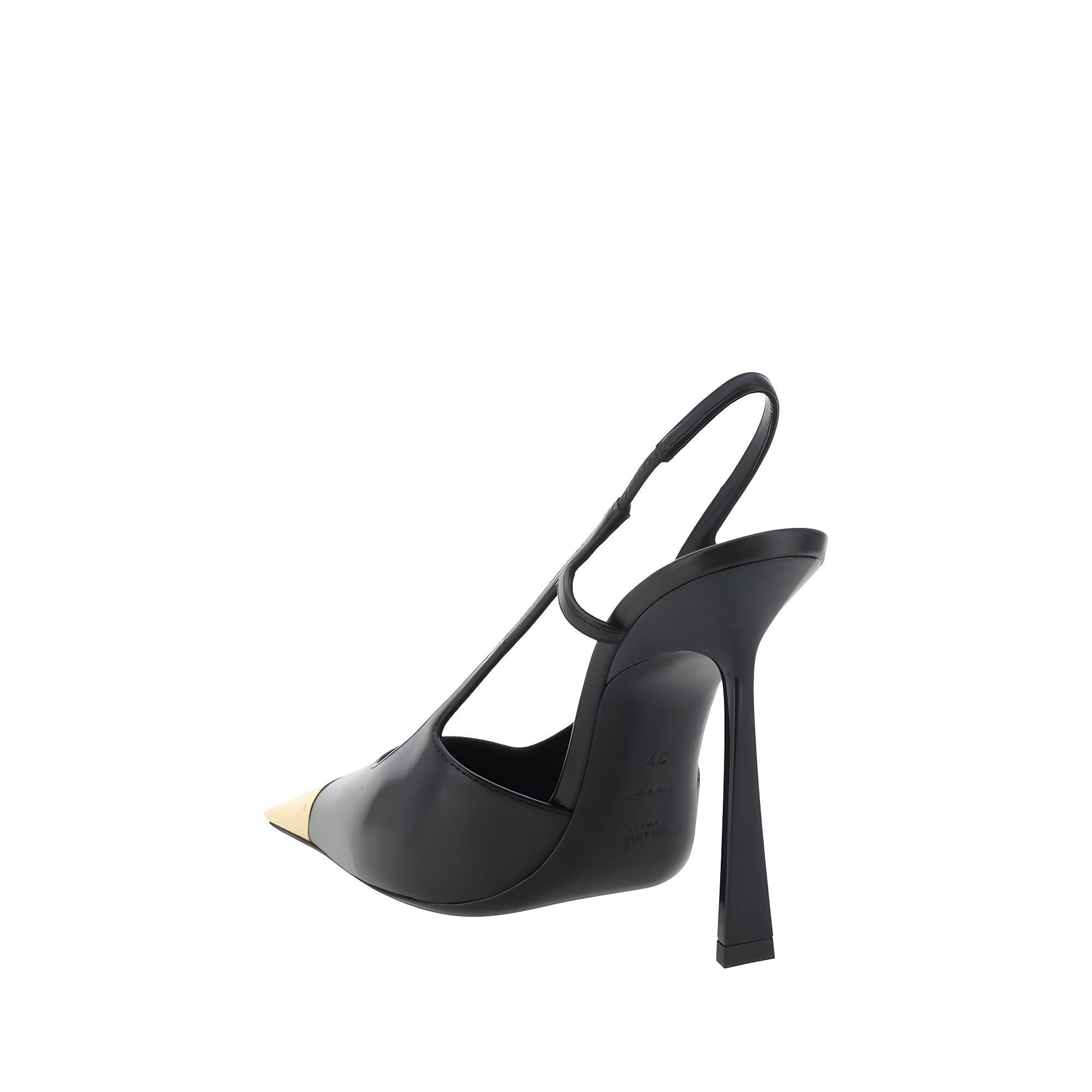 Saint Laurent Black Lambskin High Heel Pumps