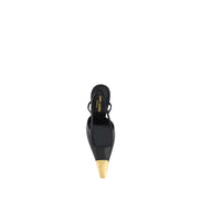 Saint Laurent Black Lambskin High Heel Pumps