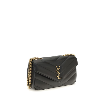 Saint Laurent Black Lambskin Shoulder Bag