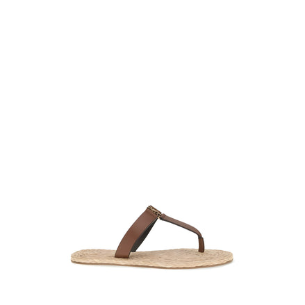 Saint Laurent Brown Flat Sandals