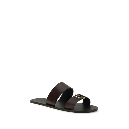 Saint Laurent Brown Flat Sandals