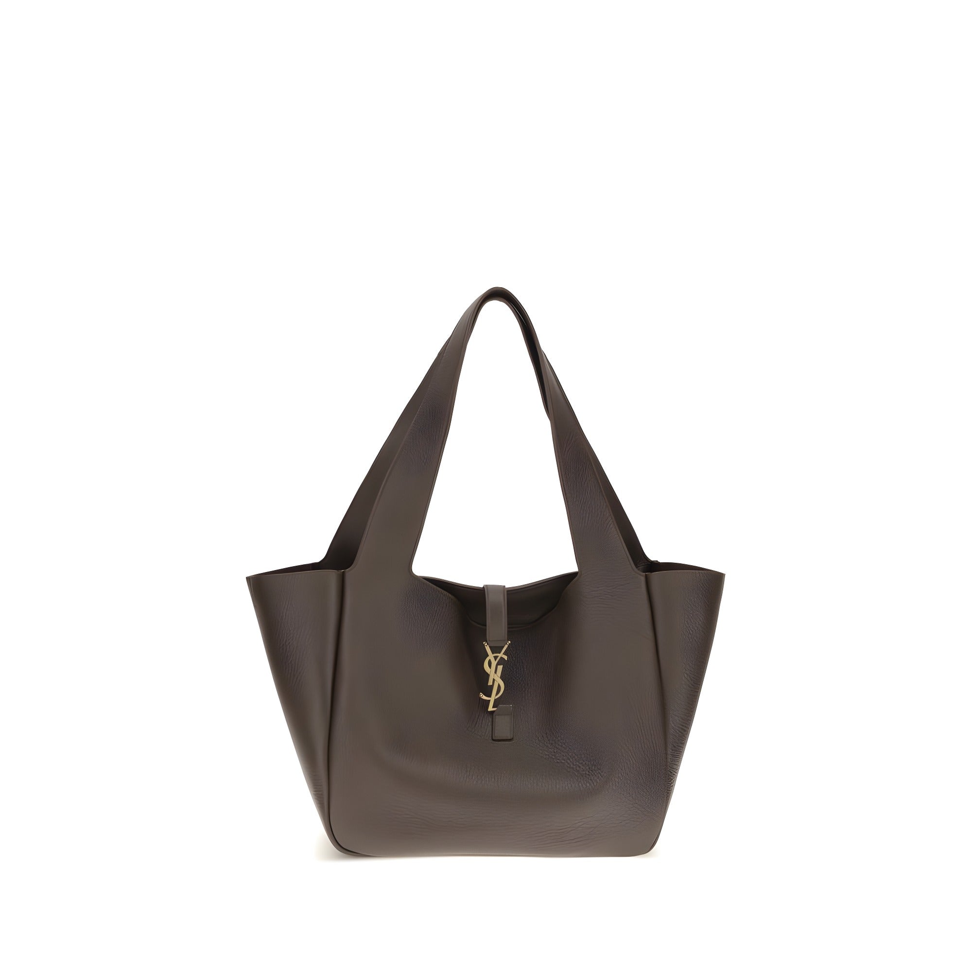 Saint Laurent Brown Calf Leather Shoulder Bag