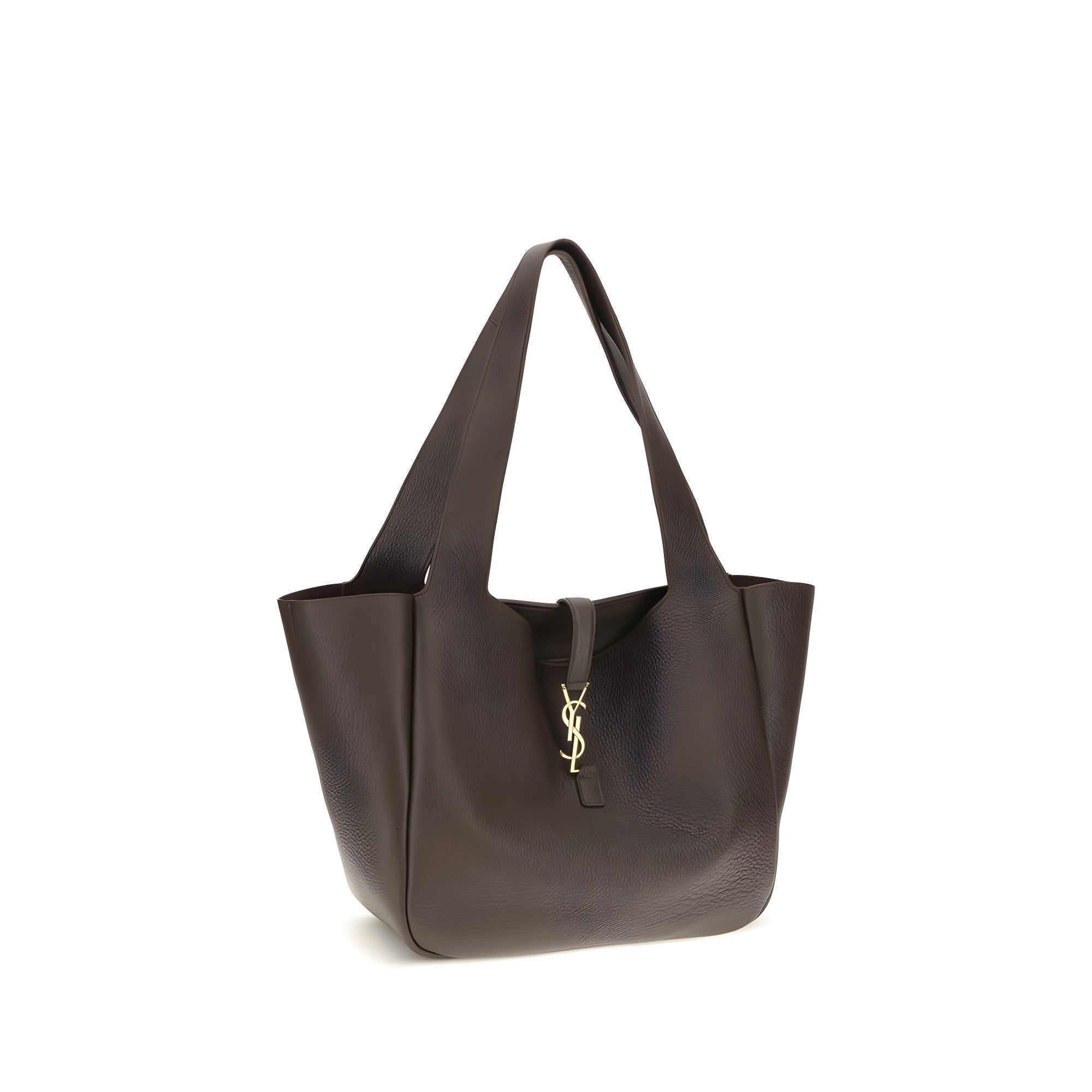 Saint Laurent Brown Calf Leather Shoulder Bag
