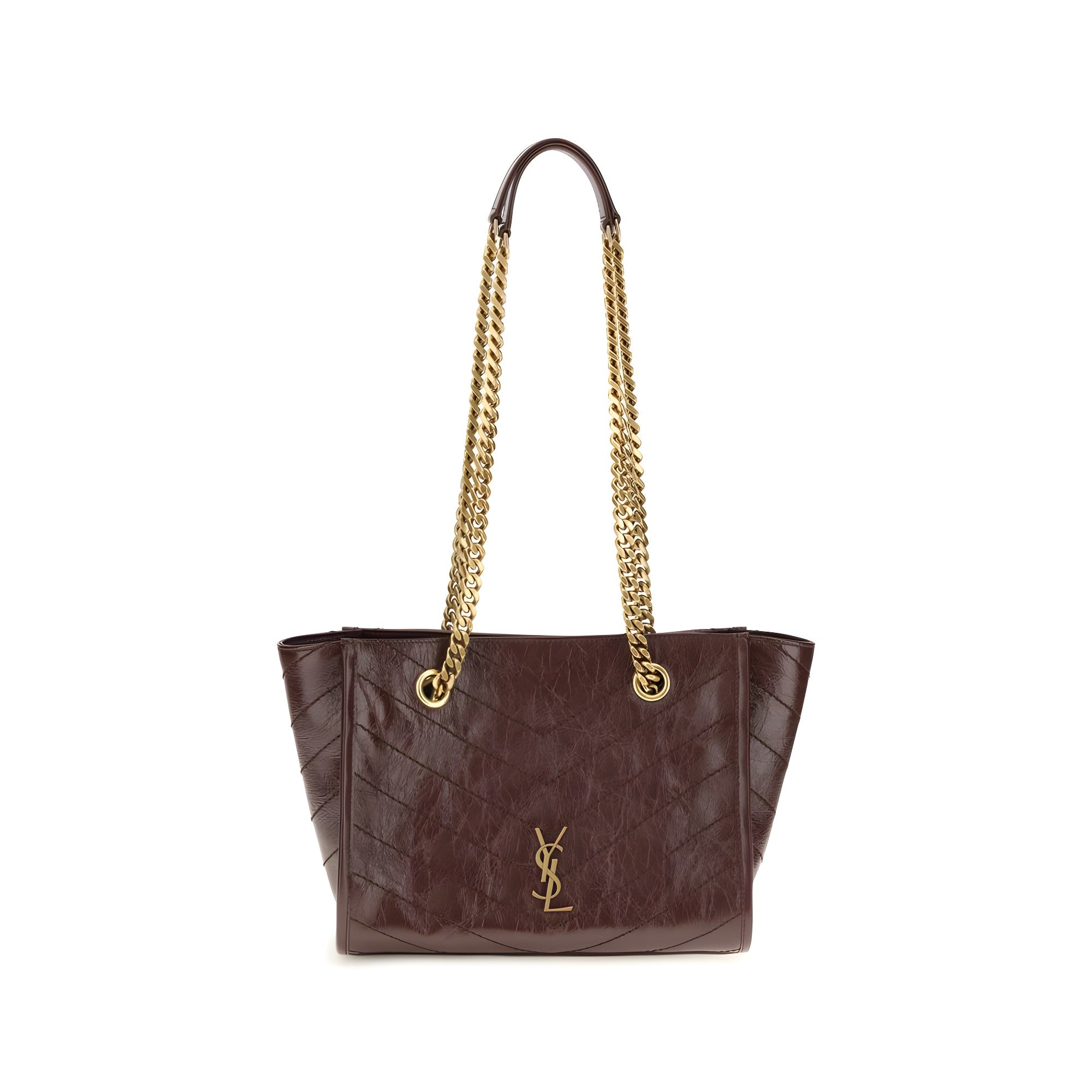 Saint Laurent Brown Calf Leather Shoulder Bag