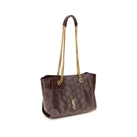 Saint Laurent Brown Calf Leather Shoulder Bag