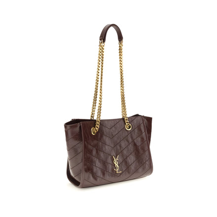 Saint Laurent Brown Calf Leather Shoulder Bag