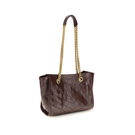 Saint Laurent Brown Calf Leather Shoulder Bag